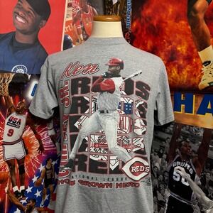 Vintage Y2K Cincinnati Reds Ken Griffey Jr. MLB Baseball USA Tee Sz Large‎
